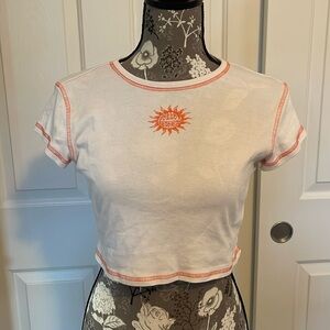 Orange Cropped Tee